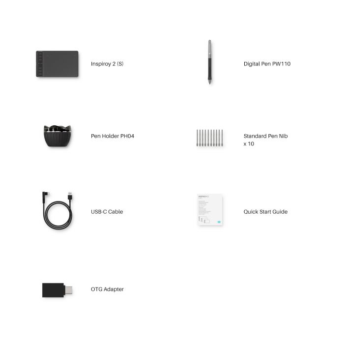 Графічний планшет Huion 6.3"x3.9" H641P чорний