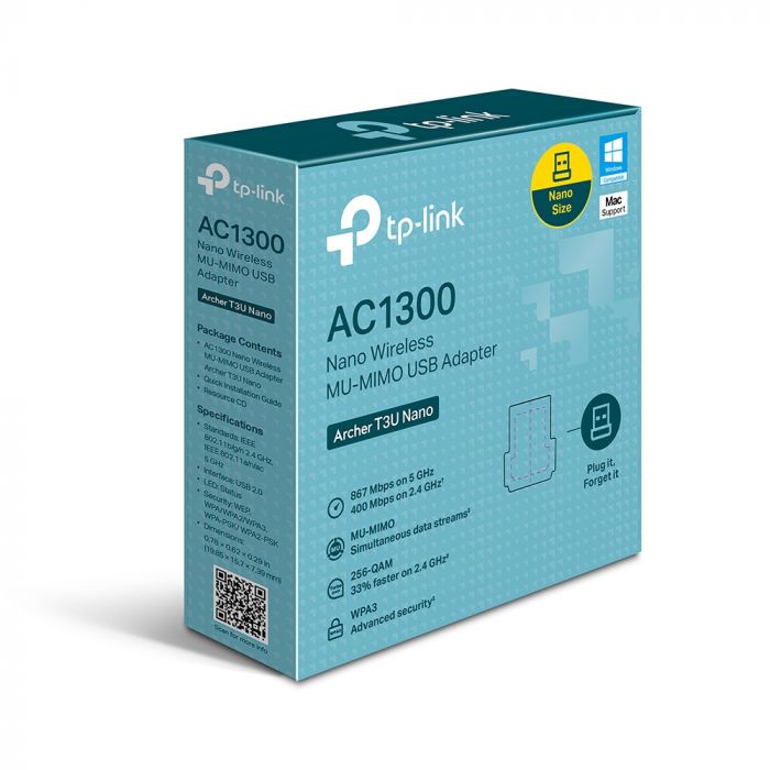 WiFi-адаптер TP-LINK Archer T3U nano AC1300 USB2.0 nano