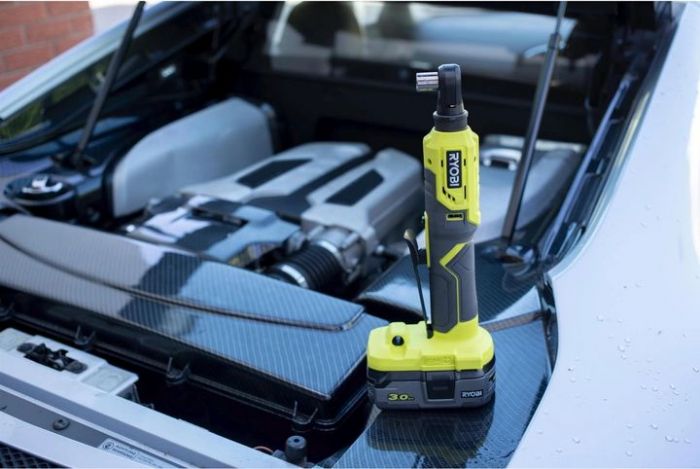 Трещітка акумуляторна RYOBI R18RW2-0, ONE+ 18В, квадрат 1/4", 60Нм, 4 положення головки (без АКБ та ЗУ)