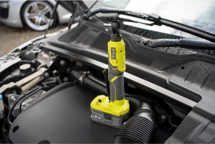 Трещітка акумуляторна RYOBI R18RW2-0, ONE+ 18В, квадрат 1/4", 60Нм, 4 положення головки (без АКБ та ЗУ)