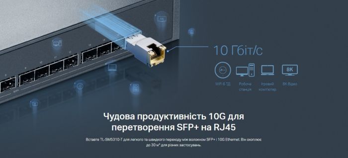 Трансивер SFP+ TP-LINK TL-SM5310-T 10GBASE-T, 30-100m, 10GE