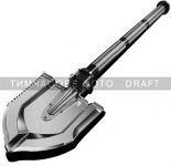 Лопата-мультитул тактична 2E Ranger Steel Gray розбірна, 22в1, з чохлом у комплекті, 103 см макс., 1.6 кг