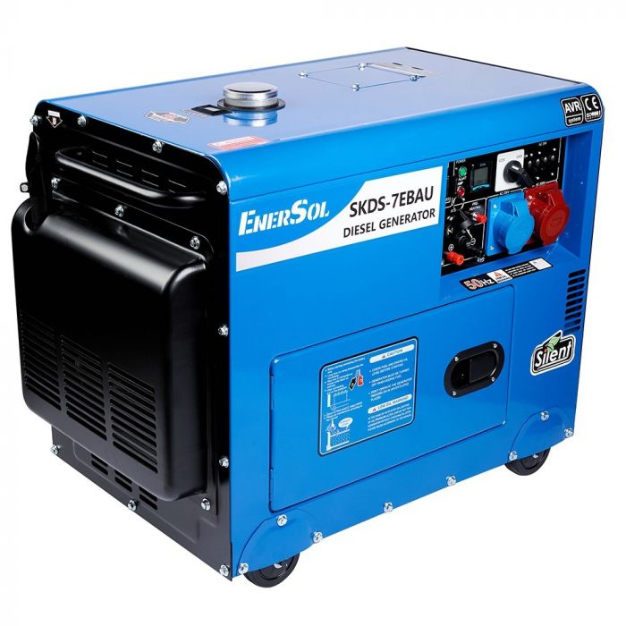 Генератор дизельний EnerSol, 6.5кВт, одно/трьохфазний, 156кг