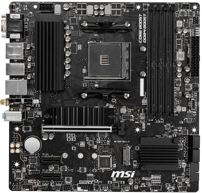 Материнcька плата MSI B550M PRO-VDH WIFI sAM4 B550 4xDDR4 HDMI DP D-Sub WiFi BT mATX