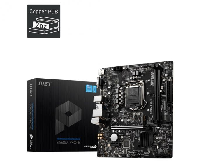 Материнcька плата MSI B560M PRO-E s1200 B560 2xDDR4 HDMI DSub mATX