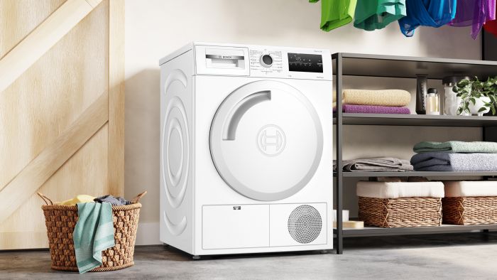 Сушильна машина Bosch тепловий насос, 8кг, A++, 60см, дисплей, білий