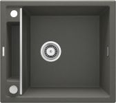 Мийка кухонна Deante Magnetic, граніт, квадрат, без крила, 560х500х219мм, чаша - 1, врізна, антрацит