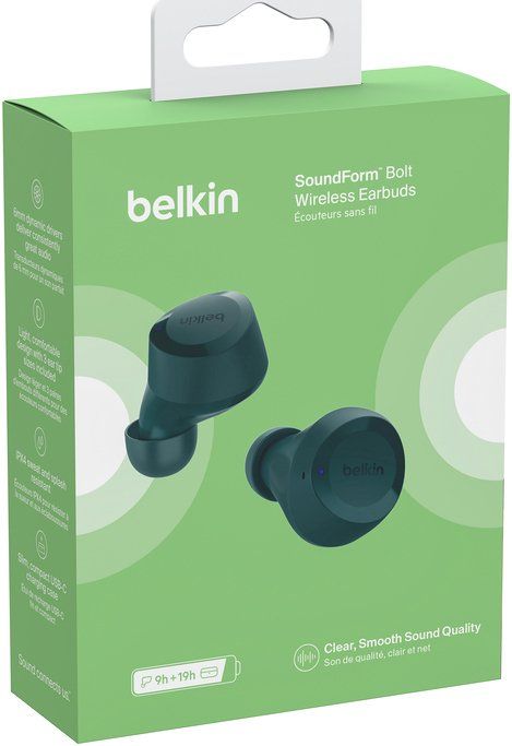 Навушники TWS Belkin Soundform Bolt True Wireless, бірюзовий