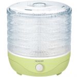 Сушка для продуктів Sencor SFD757GG, 250Вт, 5 піддонів, вис 2,5см, діаметр 23см, жовтий