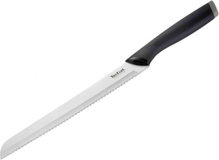Ніж для хліба із чохлом Tefal Comfort , 20 см, нержавіюча сталь, пластик, чорний