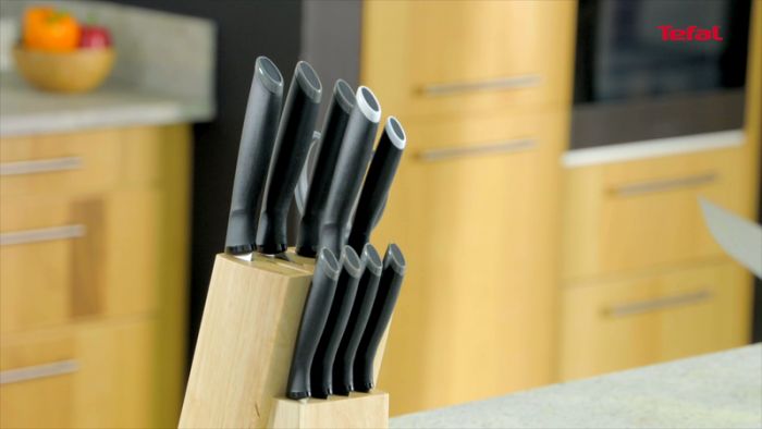 Ніж для хліба із чохлом Tefal Comfort , 20 см, нержавіюча сталь, пластик, чорний