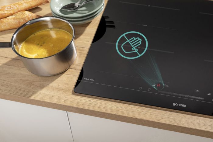 Варильна поверхня Gorenje індукційна, 60см, поєднання конфорок, чорний