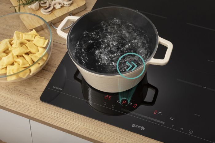 Варильна поверхня Gorenje індукційна, 60см, поєднання конфорок, чорний