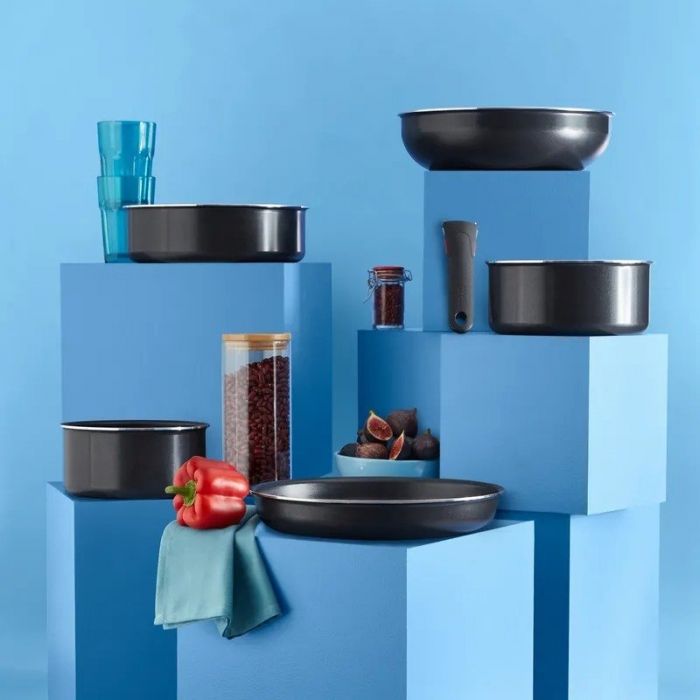 Набір посуду з 4 предметів Tefal Ingenio Easy Cook N Clean, алюміній, 16 см (1.7 л), 18 см (2.2 л), 20 см (2.7 л) , змінна ручка
