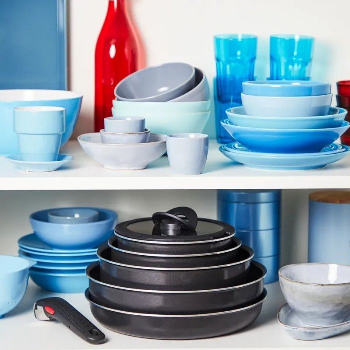 Набір посуду з 4 предметів Tefal Ingenio Easy Cook N Clean, алюміній, 16 см (1.7 л), 18 см (2.2 л), 20 см (2.7 л) , змінна ручка