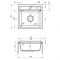 Мийка кухонна Deante Zorba, граніт, квадрат, без крила, 440х440х184мм, чаша - 1, накладна, металічний сірий