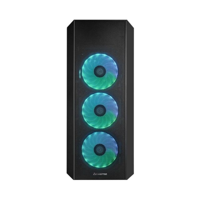 Корпус CHIEFTEC Gaming Scorpion 4 Tempered Glass Edition, без БЖ, 2xUSB3.2, 1xUSB2.0, 4x120мм RAINBOW ARGB, ATX, чорний