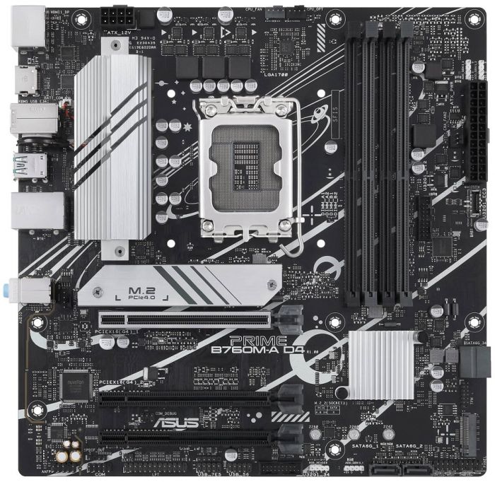 Материнcька плата ASUS PRIME B760M-A D4-CSM s1700 B760 4xDDR4 M.2 HDMI DP mATX CSM