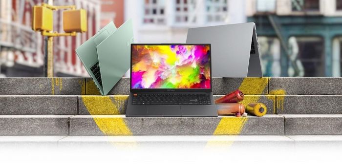 Ноутбук ASUS Vivobook S 15 M3502QA-L1208 15.6" FHD OLED, AMD R7-5800H, 16GB, F512GB, UMA, NoOS, Сірий