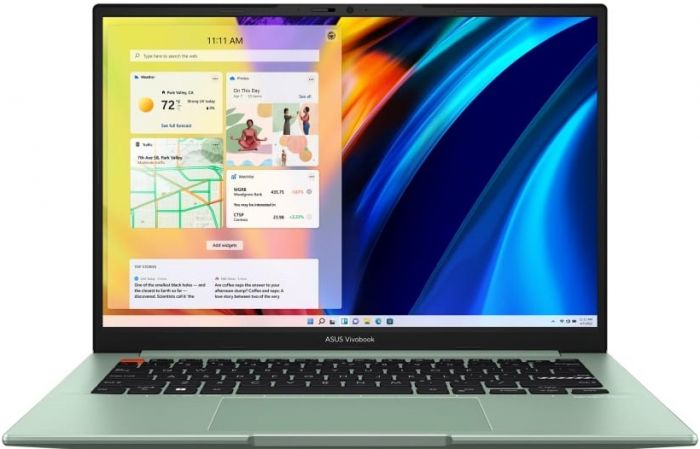 Ноутбук ASUS Vivobook S 15 M3502QA-L1210 15.6" FHD OLED, AMD R5-5600H, 16GB, F512GB, UMA, NoOS, Зелений