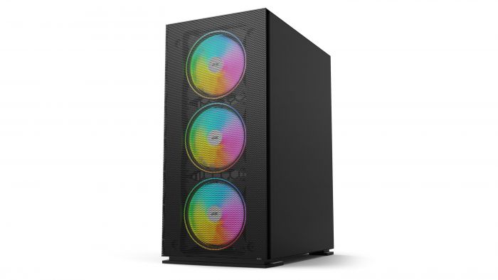 Корпус 2E Gaming Virtus Neo G3301N, без БЖ, 2xUSB 3.0, 1xUSB 2.0, 3x140mm ARGB, 1x120mm ARGB, controller with remote, TG Side Panel, ATX, чорний