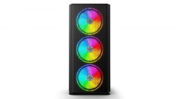 Корпус 2E Gaming Vertex GI01B, без БЖ, 2xUSB 3.0, 1xUSB Type-C, 3x140mm ARGB, 1x120mm ARGB, controller with remote, TG Side Panel, EATX, чорний