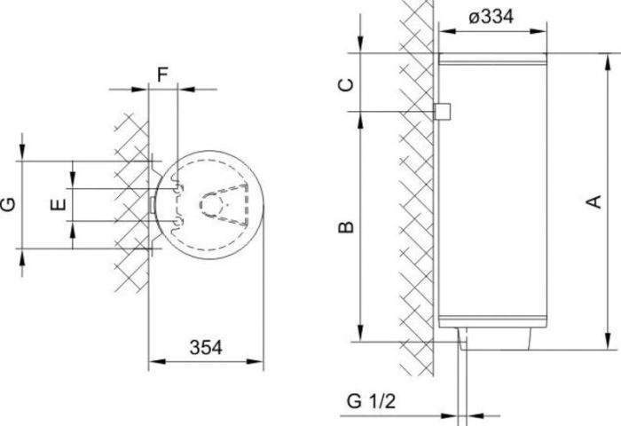 Водонагрівач Tiki TGR50SPrimeMS50V9 (TGR50SNGV9) 50 л, слім, мех. упр., D
