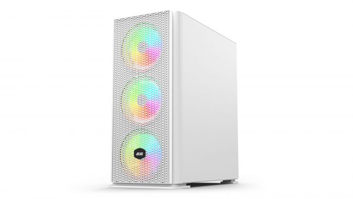 Корпус 2E Gaming Vertex GI01W, без БЖ, 2xUSB 3.0, 1xUSB Type-C, 3x140mm ARGB, 1x120mm ARGB, controller with remote, TG Side Panel, EATX, білий