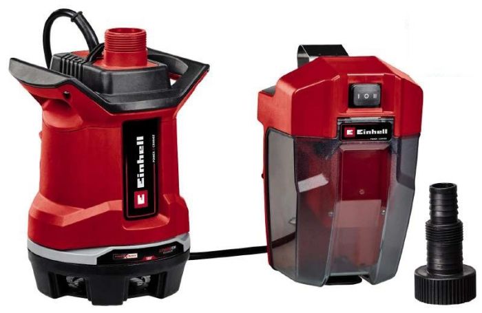 Насос для брудної води акумуляторний EInhell GE-DP 18/25 Li - Solo, PXC, 18В, 7500 л/ч, вис 5м, глиб 4м, до 25мм, 2.8кг (без АКБ і ЗП)