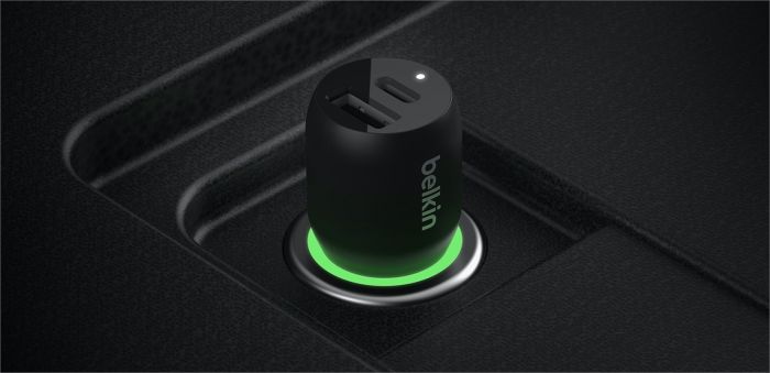 Зарядний пристрій автомобільний Belkin 37Вт USB-A/USB-C PD PPS, чорний