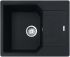 Кухонна мийка Franke Urban UBG 611-62/114.0631.466/фраграніт/антибактеріальний захист/620х500х220/врізна, врівень зі стільницею/чорний матовий