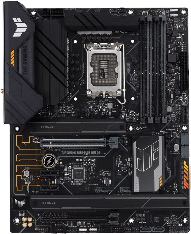 Материнcька плата ASUS TUF GAMING B660-PLUS WIFI D4 s1700 B660 4xDDR4 M.2 HDMI DP Wi-Fi BT ATX