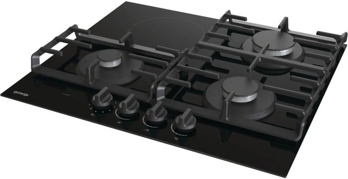 Варильна поверхня Gorenje комбінована (3 газ + 1 склокерам. ), 60см, чавун, чорний