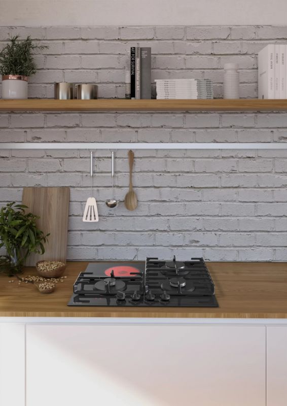 Варильна поверхня Gorenje комбінована (3 газ + 1 склокерам. ), 60см, чавун, чорний