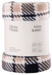 Плед Ardesto Fleece, 130x160 см, 100% поліестер, клітинка коричнева