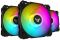 Корпусный вентилятор ASUS TUF Gaming TF120 ARGB, 120мм, 1900rpm, 4pin PWM, 29dBa, AURA Sync, ARGB hub, black, 3 pcs in 1