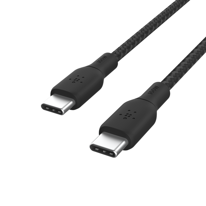 Кабель заряджання/синхронізації Belkin USB-С > USB-С 3м, 100Вт, плетений, чорний