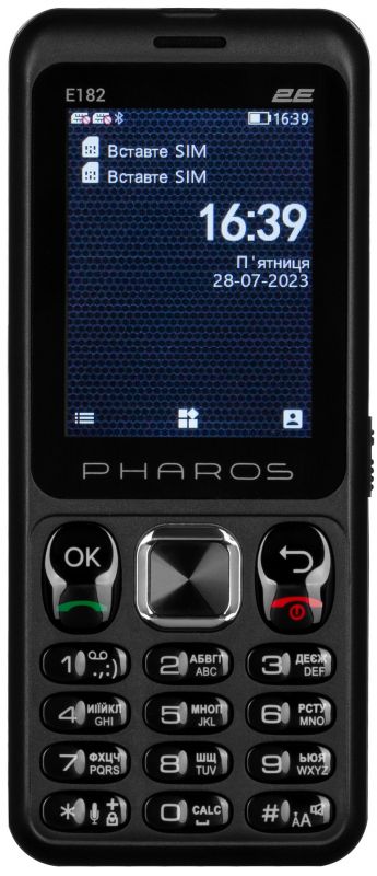 Мобільний телефон 2E E182 2.4" 2SIM, 1700mAh, Чорний