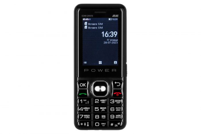 Мобільний телефон 2E E240 2023 2.4" 2SIM, 2500mAh, Чорний