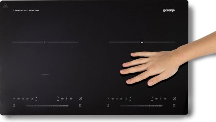 Індукційна плитка Gorenje ICY3500DP, 2 зони нагріву, 7 рівнів потужності, сенсорне упр, чорний