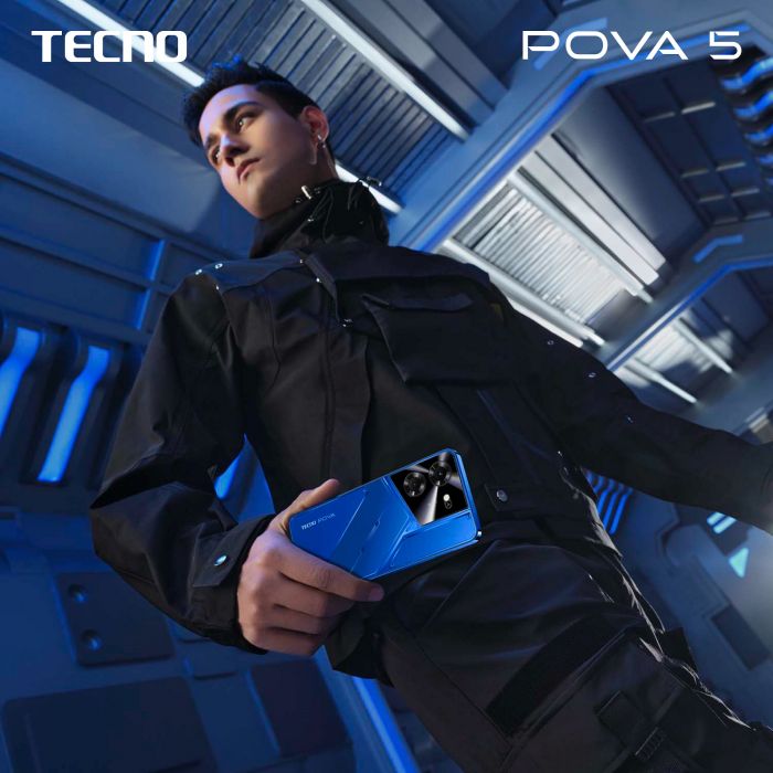 Смартфон TECNO POVA 5 (LH7n) 6.78" 8/256GB, 2SIM, 6000mAh, Mecha Black