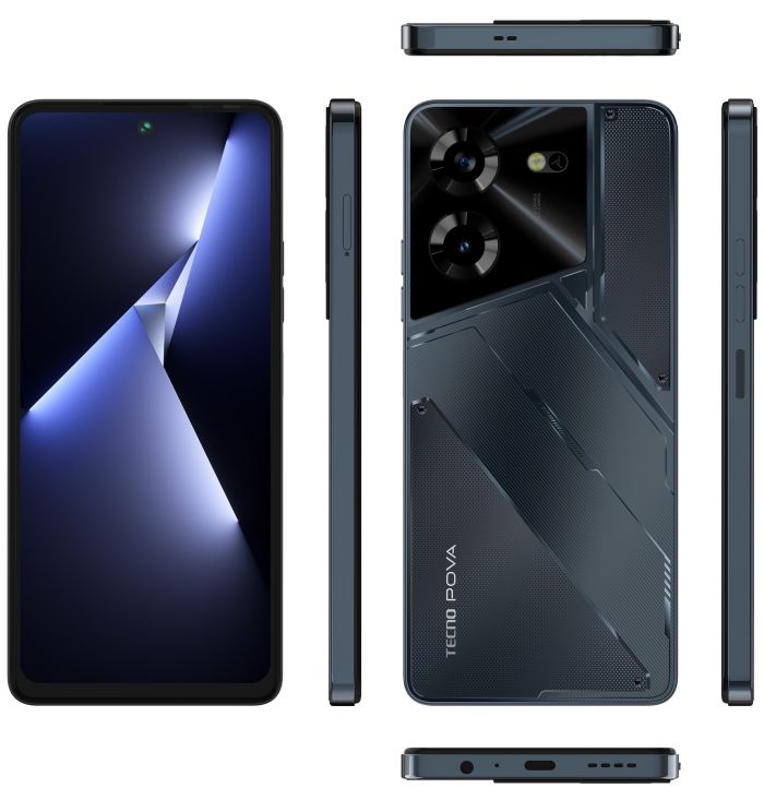 Смартфон TECNO POVA 5 (LH7n) 6.78" 8/256GB, 2SIM, 6000mAh, Mecha Black