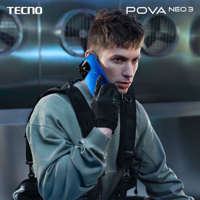 Смартфон TECNO POVA NEO 3 (LH6n) 6.82" 8/128GB, 2SIM, 7000mAh, Mecha Black