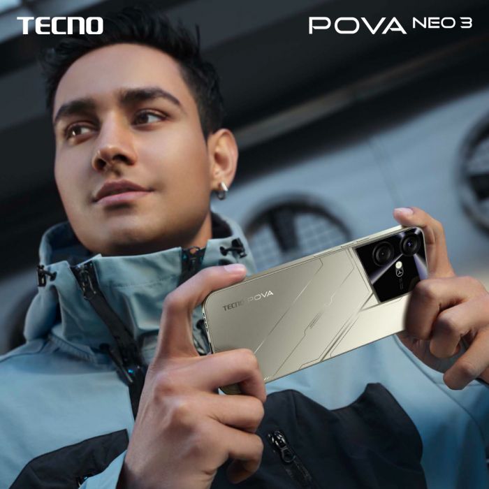 Смартфон TECNO POVA NEO 3 (LH6n) 6.82" 8/128GB, 2SIM, 7000mAh, Mecha Black