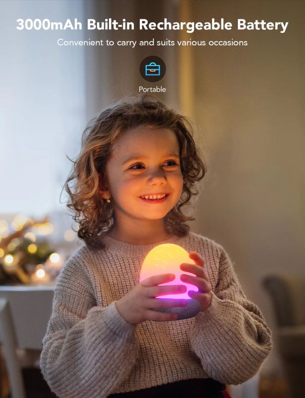 Настільний світильник розумний Govee H6057 Night Light, RGBIC, WI-FI/Bluetooth, білий