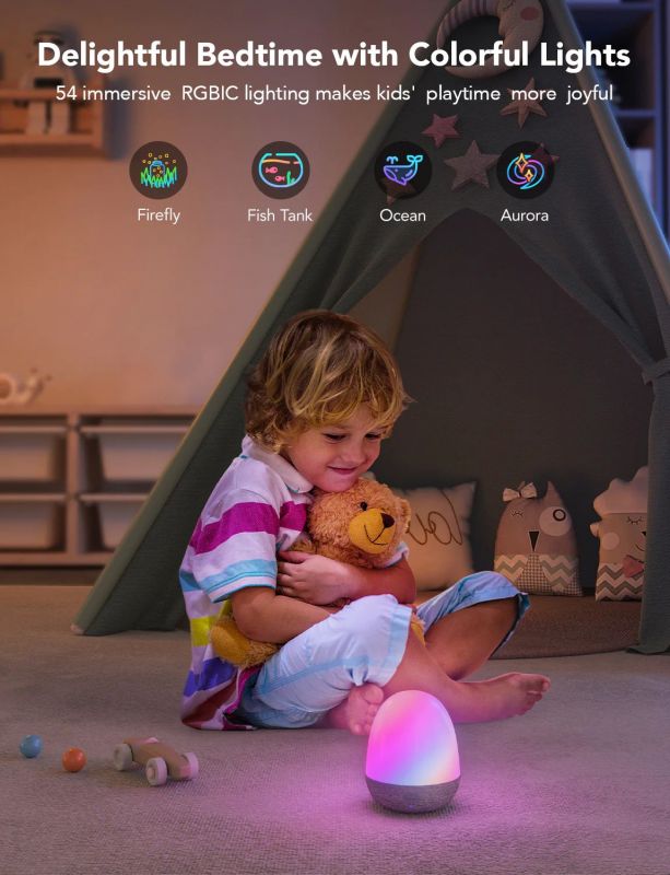 Настільний світильник розумний Govee H6057 Night Light, RGBIC, WI-FI/Bluetooth, білий