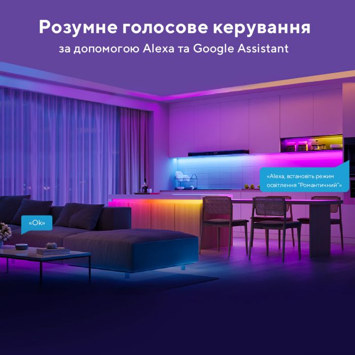 Стрічка світлодіодна розумна Govee H618A LED Strip Light, 5м, RGBIC, WI-FI/Bluetooth, білий