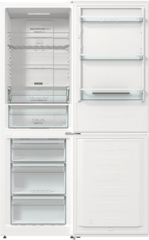 Холодильник з нижн. мороз. камерою Gorenje, 185х60х60см, 2 двері, 210(110)л, А++, Total NF, Зона св-ті, Зовн. Диспл,