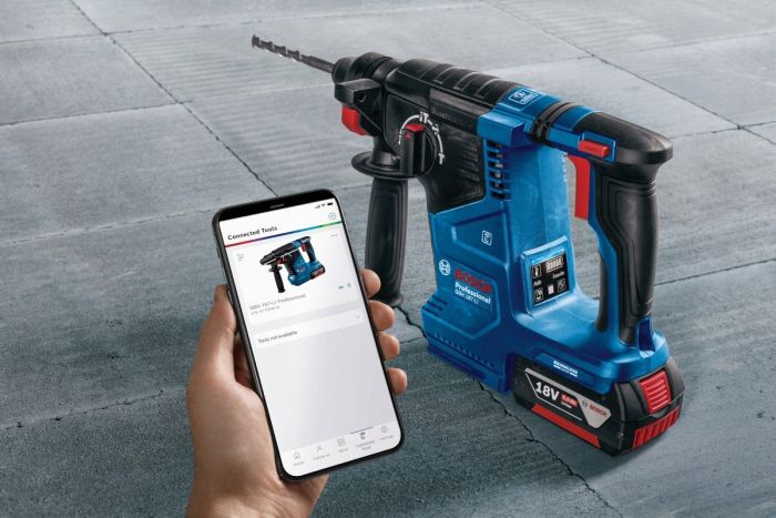 Перфоратор акумуляторний Bosch GBH 187-LI, патрон SDS-plus 24мм, 18В 1х5Аг, 2.4Дж, 3 режими, 980об/хв, 3кг