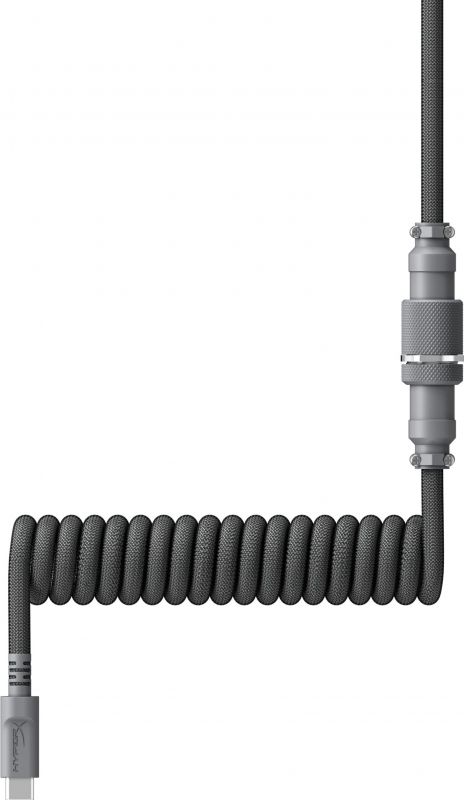 Кабель HyperX USB-A - USB-C спіральний, 1.37м Grey